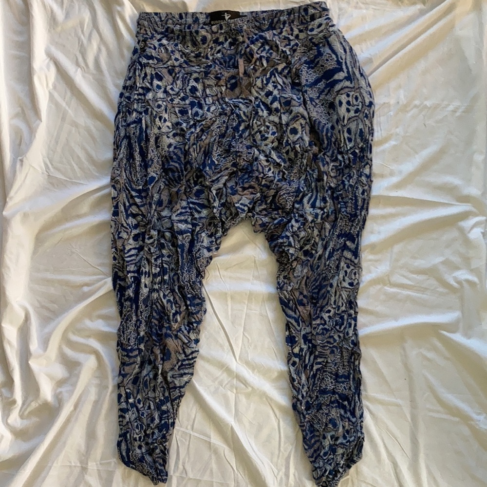 Buddha Pants - Blue Leopard Print